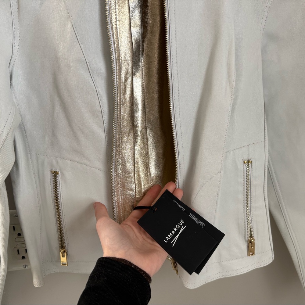 Lamarque CHAPIN Reversible Leather Bomber Jacket - Picture 7 of 9